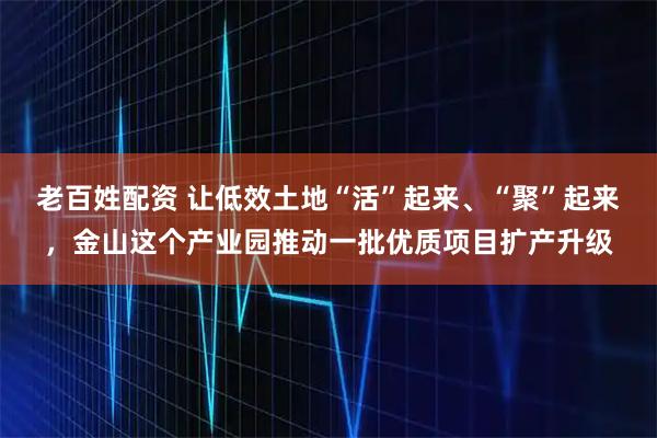 老百姓配资 让低效土地“活”起来、“聚”起来，金山这个产业园推动一批优质项目扩产升级