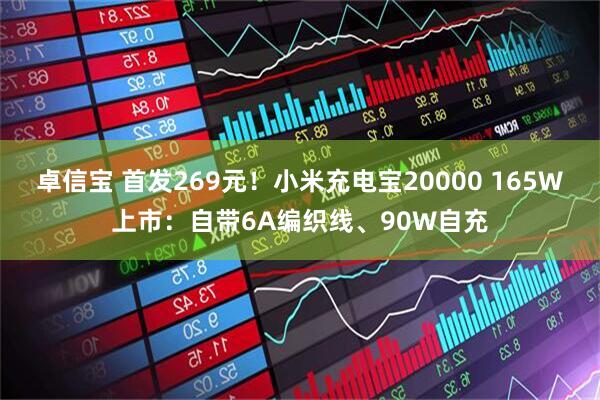 卓信宝 首发269元!小米充电宝20000 165W上市:自带6A编织线、90W自充